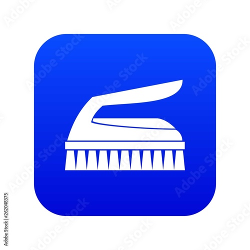 Brush for cleaning icon digital blue for any design isolated on white vector illustration