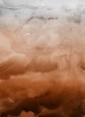Fotobehang Ombre Abstracte oranje en bruine inkttextuur  © artistmef
