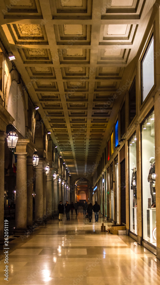 San Carlo square in the center of Turin by night