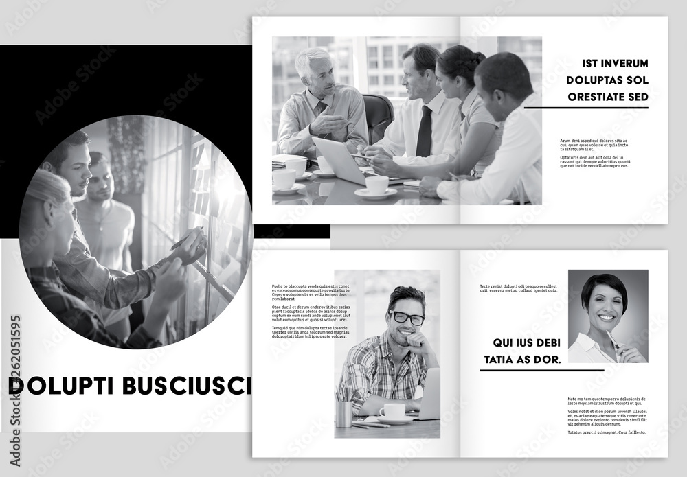 Black and White Newsletter Stock Template Adobe Stock