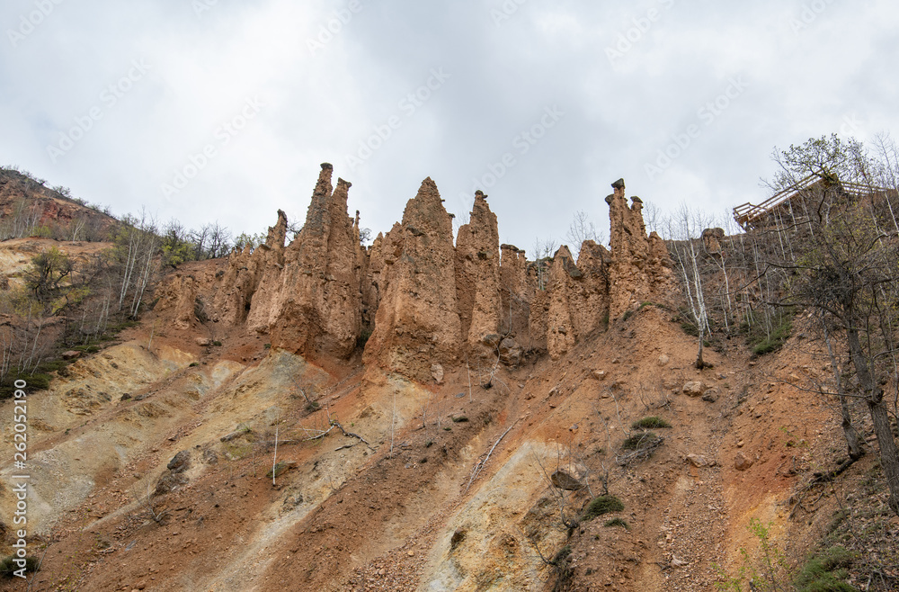 Autumn Landscape of Rock Formation Devil town in Radan Mountain, Serbia