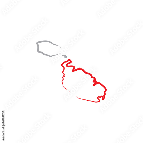 malta map icon logo vector symbol element