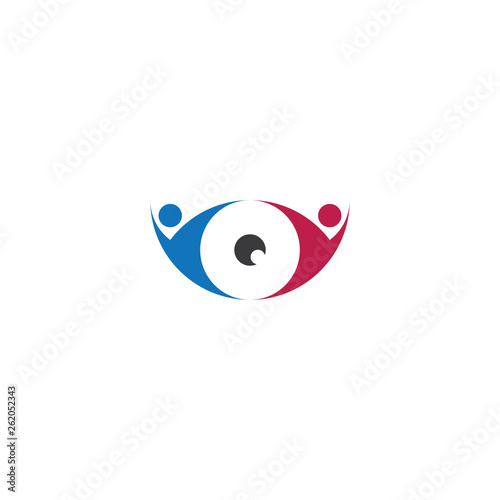 people eye logo optical shop icon vector design