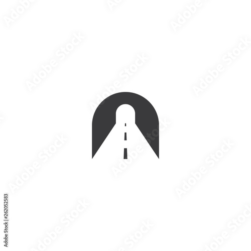 road and tunnel logo icon vector symbol element