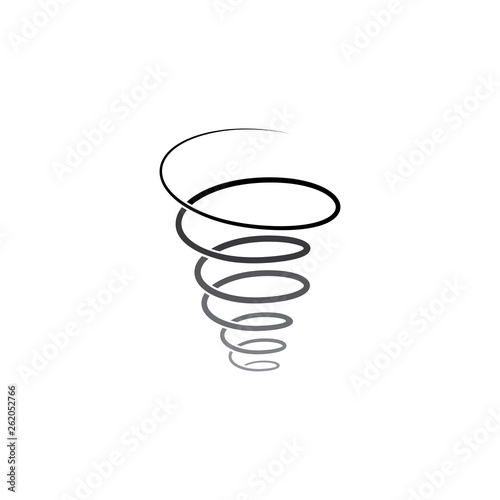 spiral line tornado twister logo icon design element