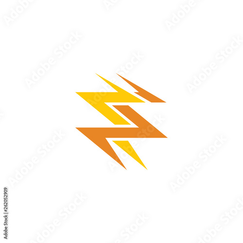 thunderbolt logo icon vector symbol design element