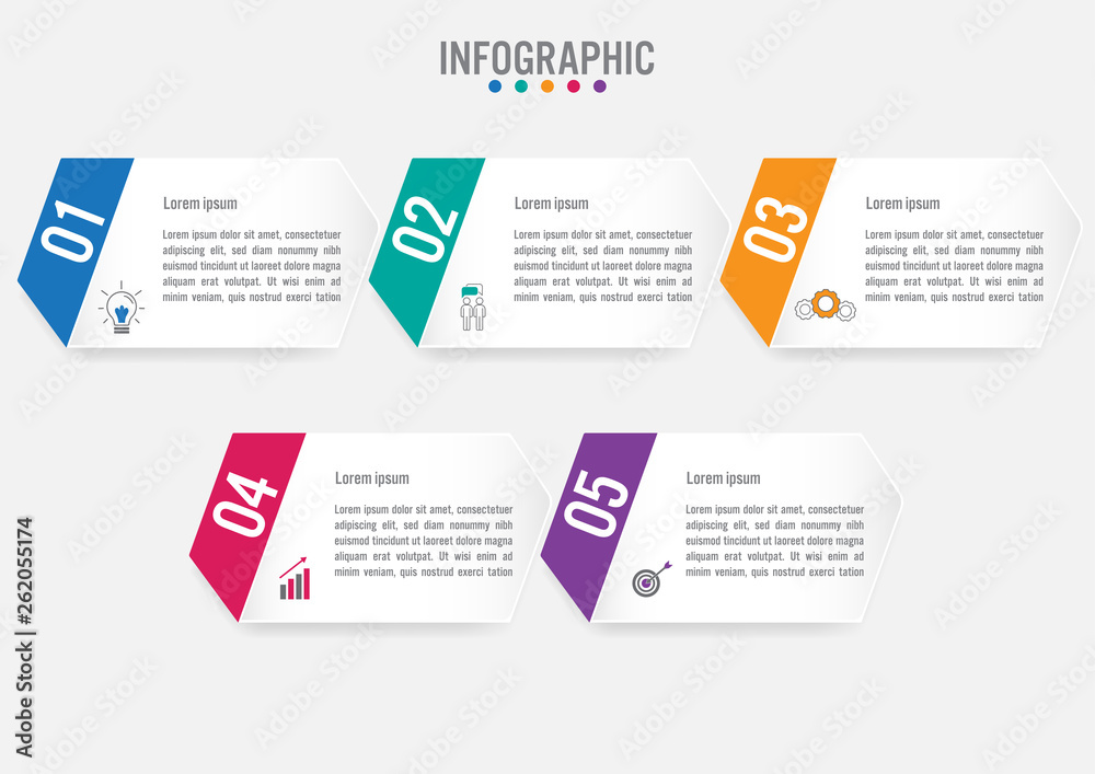 Business infographic labels template with 5 options.Creative concept for infographic.. Business infographic labels template with 5 options.Creative concept for infographic..