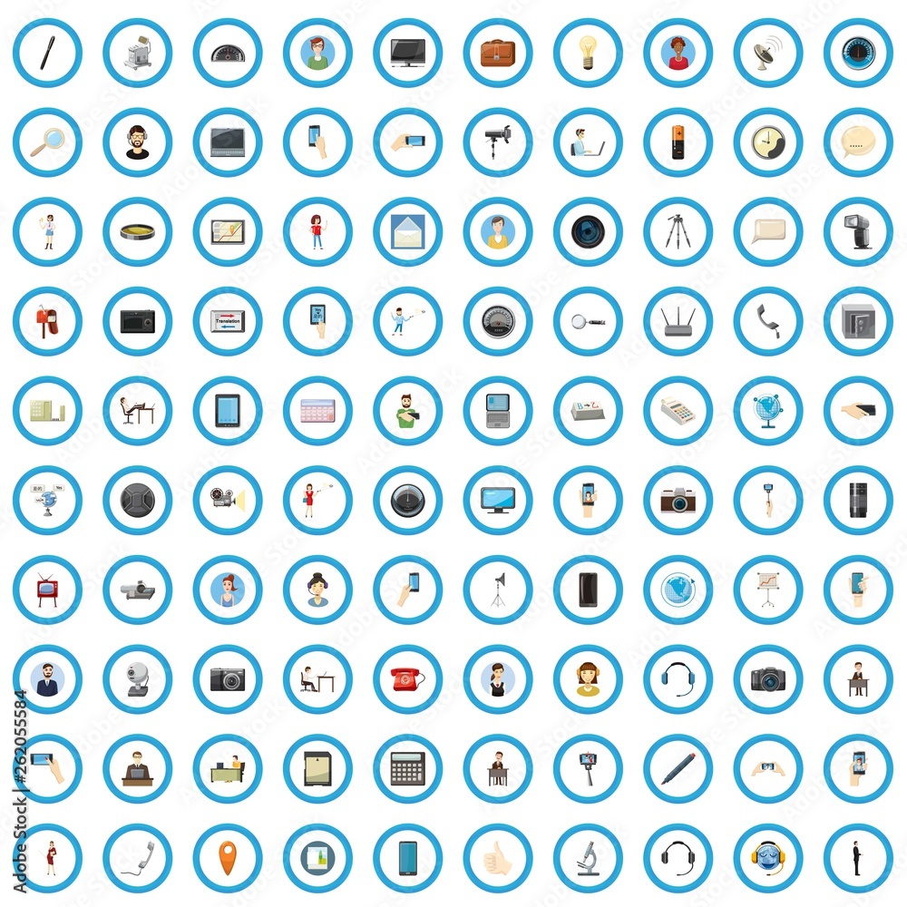 100 touch screen icons set in cartoon style for any design vector illustration 100 touch screen icons set in cartoon style for any design vector illustration