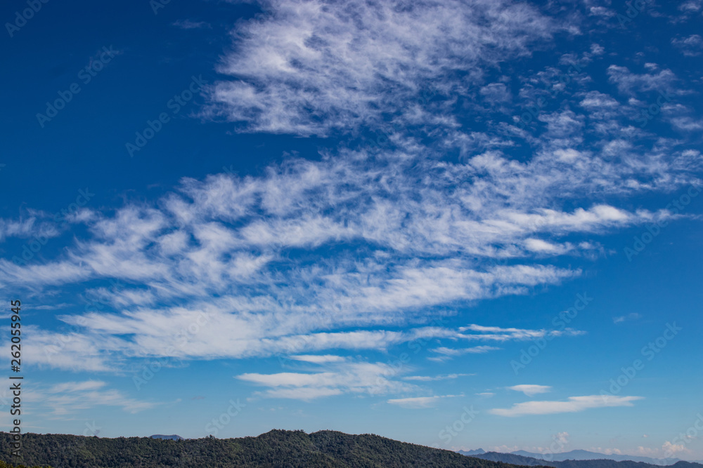 Beautiful mountain landscape with mountain forest and blue sky in Thailand Beautiful mountain landscape with mountain forest and blue sky in Thailand