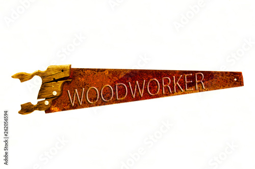 Rusty old handsaw