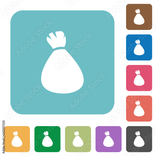 Money bag rounded square flat icons