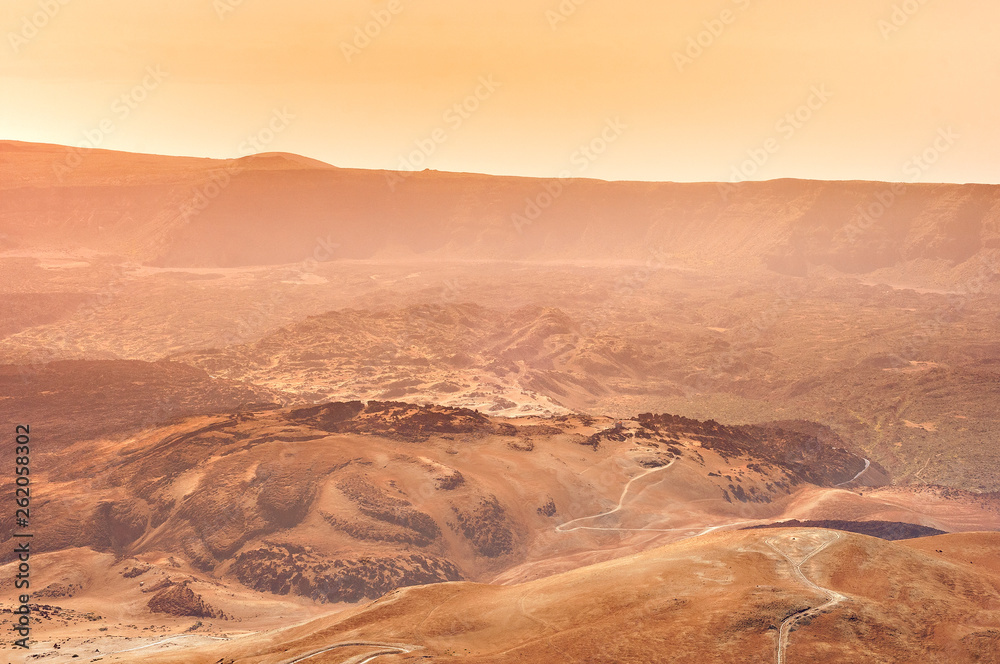 Fototapeta premium Volcanic landscape. El pico Teide, Tenerife, Spain