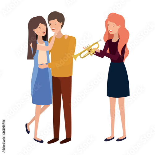 group of people with musical instrument