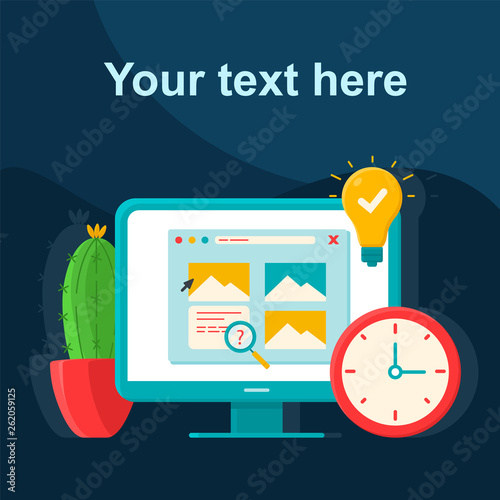 Stock photos, pictures social media posts flat mockup