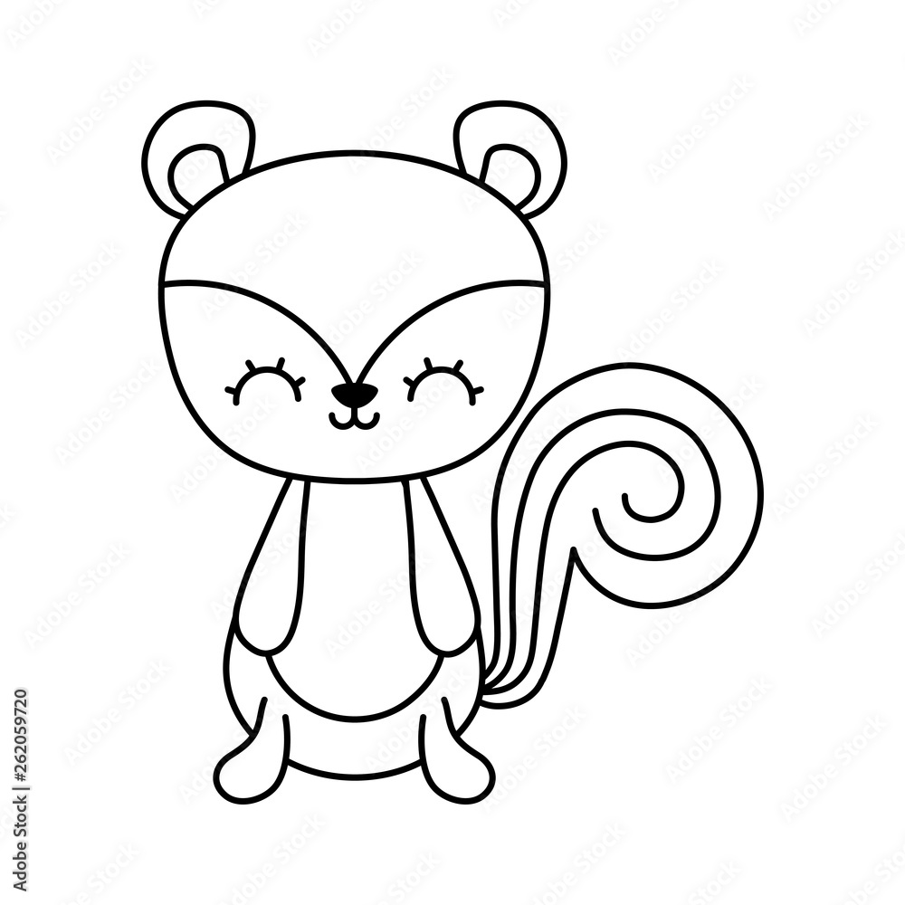 cute chipmunk animal icon