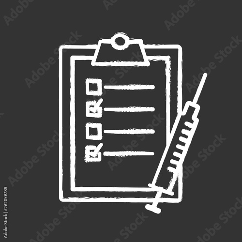 Vaccinations list chalk icon