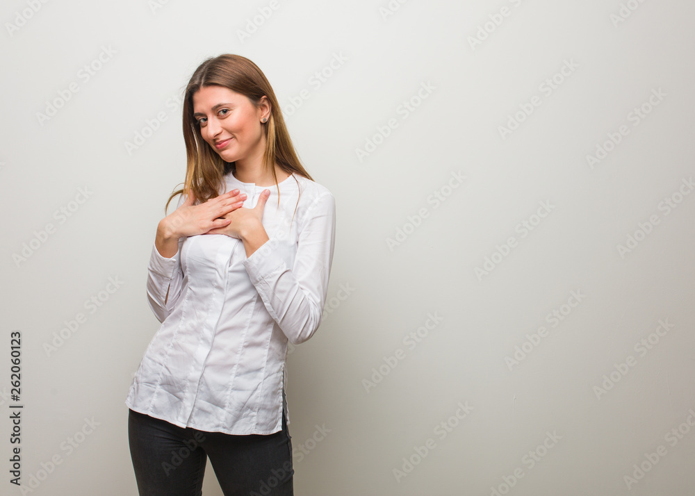 Young russian girl doing a romantic gesture Young russian girl doing a romantic gesture