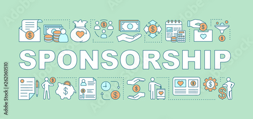 Sponsorship word concepts banner