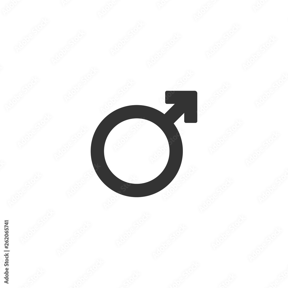 Gender male icon in simple design. Vector illustration Gender male icon in simple design. Vector illustration