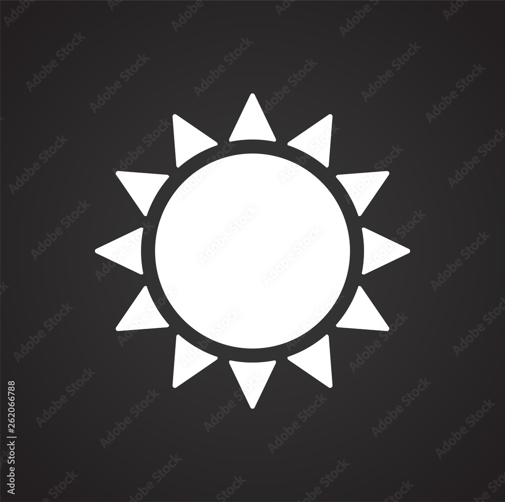 Sun icon on background for graphic and web design. Simple vector sign. Internet concept symbol for website button or mobile app.