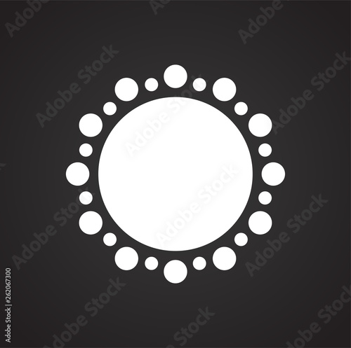 Sun icon on background for graphic and web design. Simple vector sign. Internet concept symbol for website button or mobile app. photo