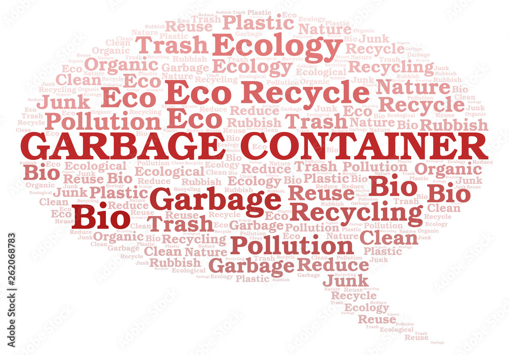 Garbage Container word cloud.