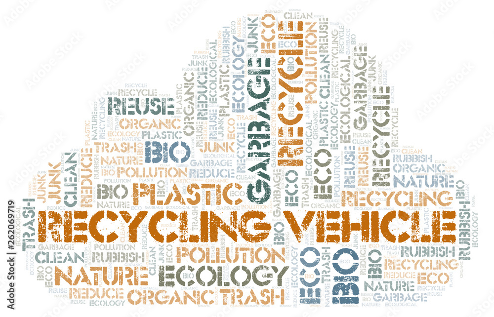 Obraz premium Recycling Vehicle word cloud.
