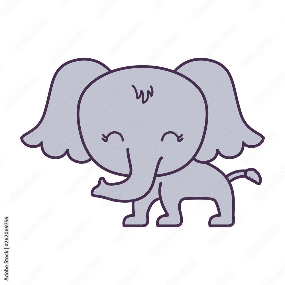 cute elephant animal isolated icon