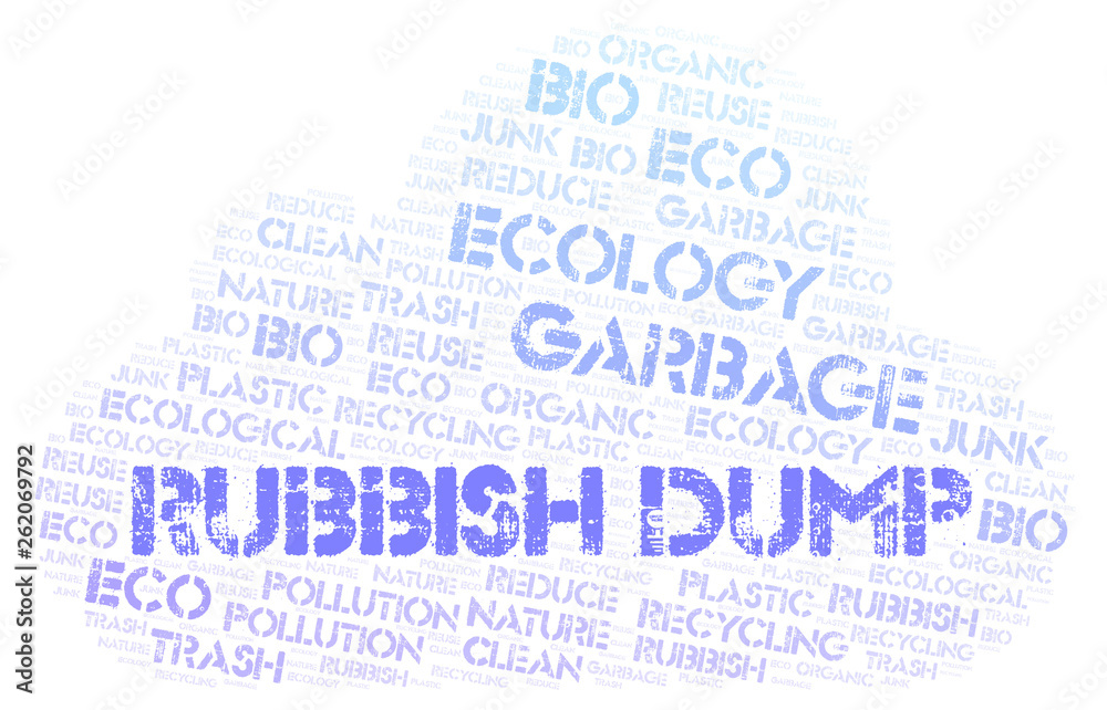 Obraz premium Rubbish Dump word cloud.