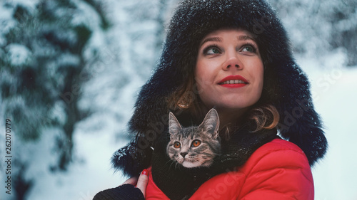 portrait of a girl in winter