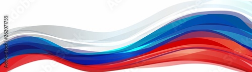 Flag Of Russia, Russian Federation. Bright template for festive decoration.