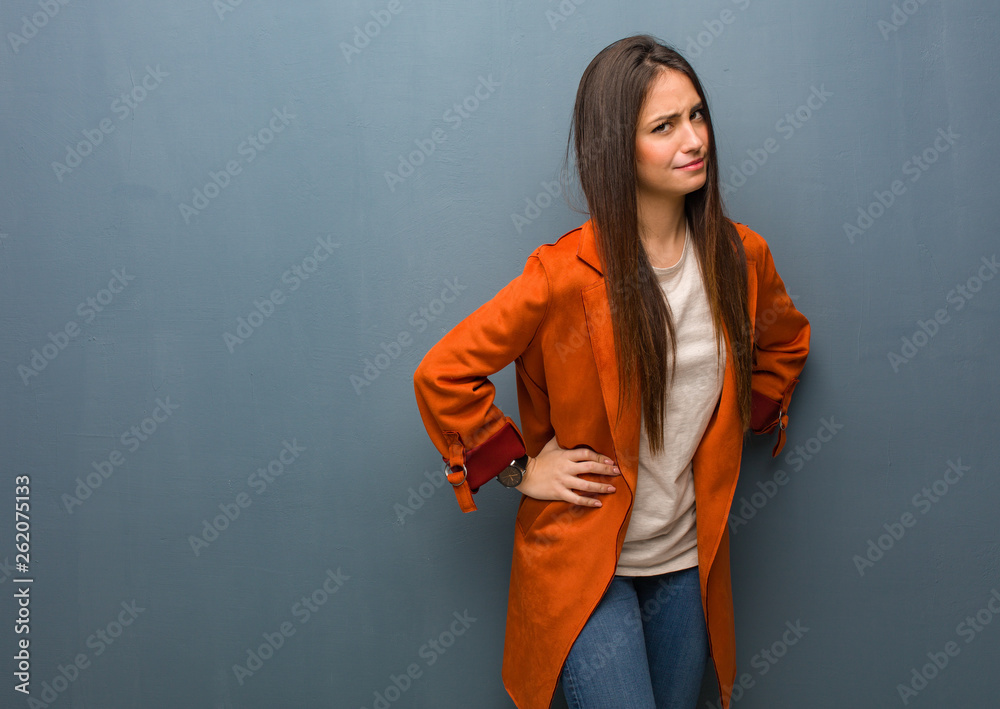 Young natural woman scolding someone very angry Young natural woman scolding someone very angry