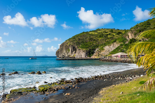 British Overseas Territory, Montserrat, Volcanic sand beach