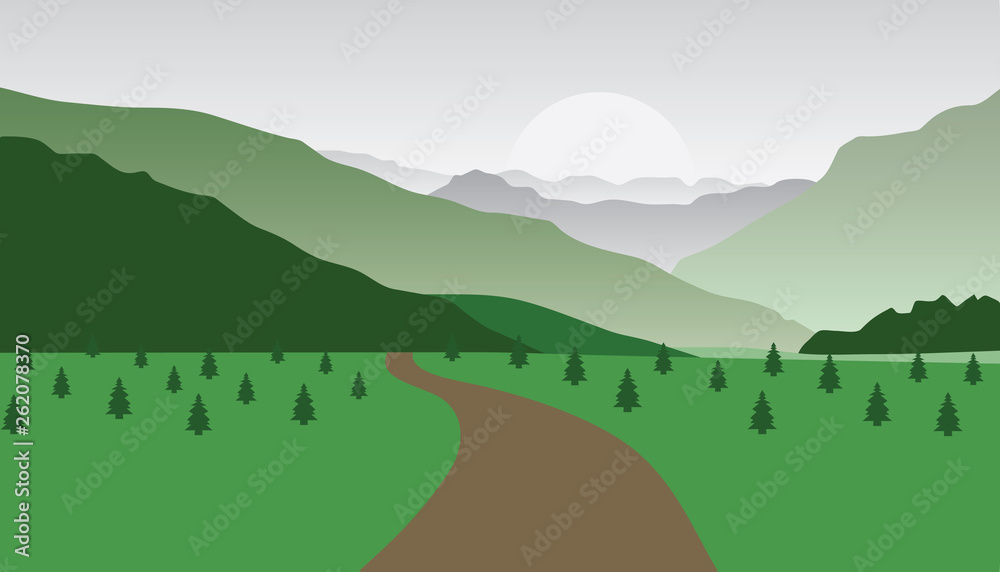 Paysage collines