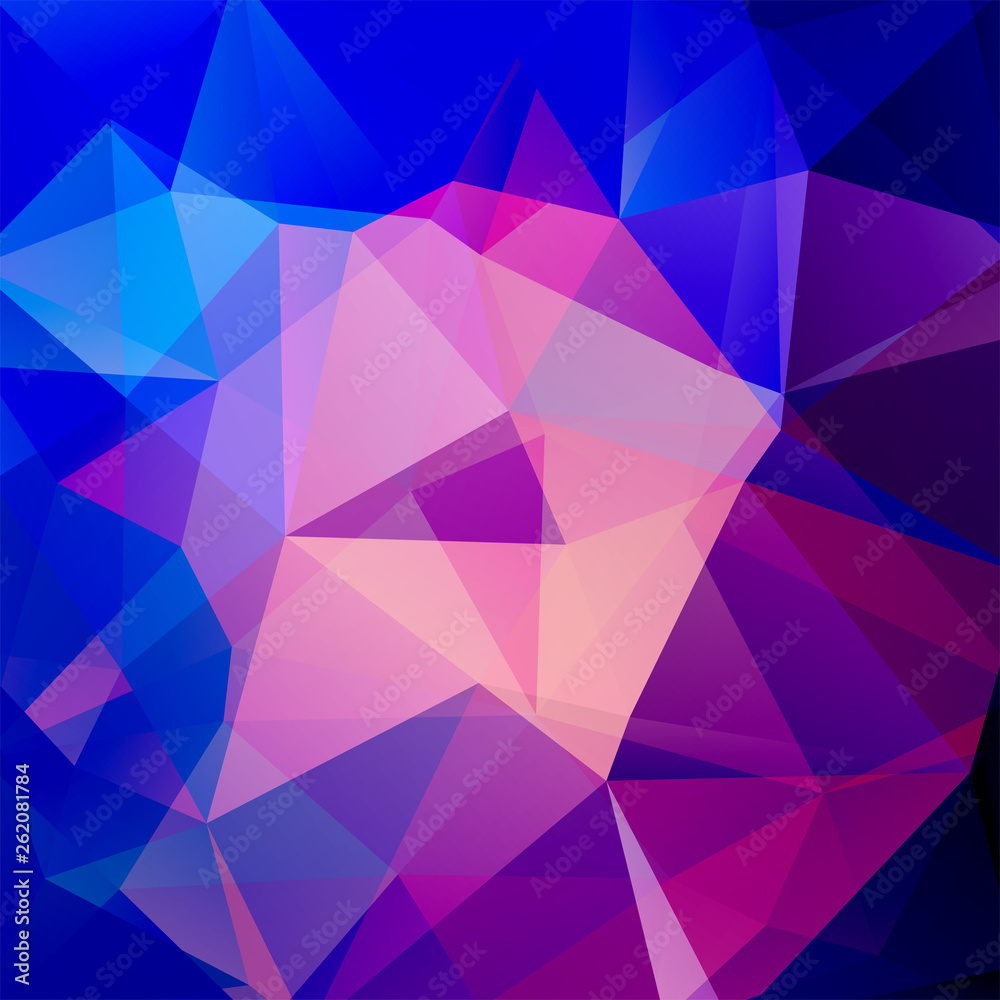 Obraz premium Abstract polygonal vector background. Geometric vector illustration. Creative design template. Blue, purple colors.
