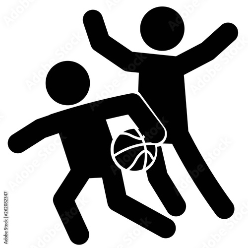 Basketball Defense Icon Vector