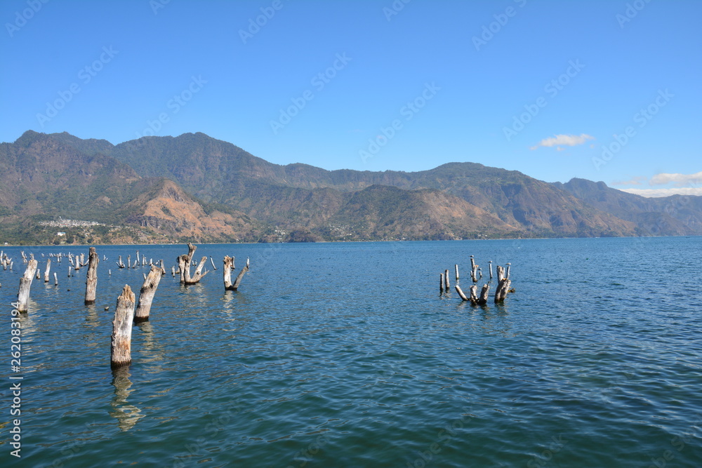 Fototapeta premium Vue Panoramique Lac Atitlán Guatemala