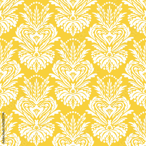 Vector vintage victorian pattern with damask motif