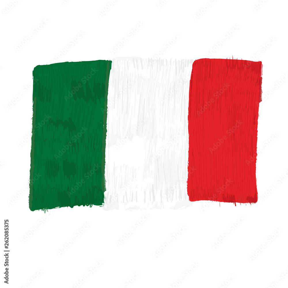 Fototapeta premium Italy flag made of grunge style vector