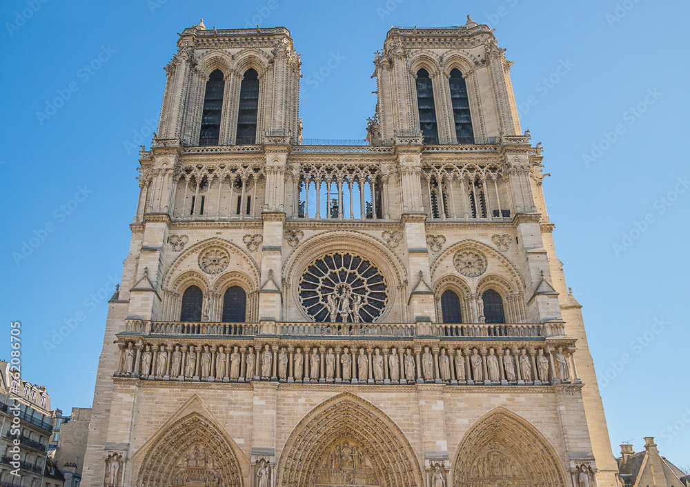 Notre Dame cathedral close up
