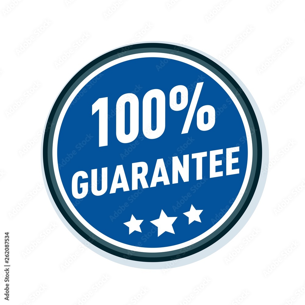 100% Guarantee label illustration 100% Guarantee label illustration