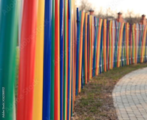 color fence in the Park
