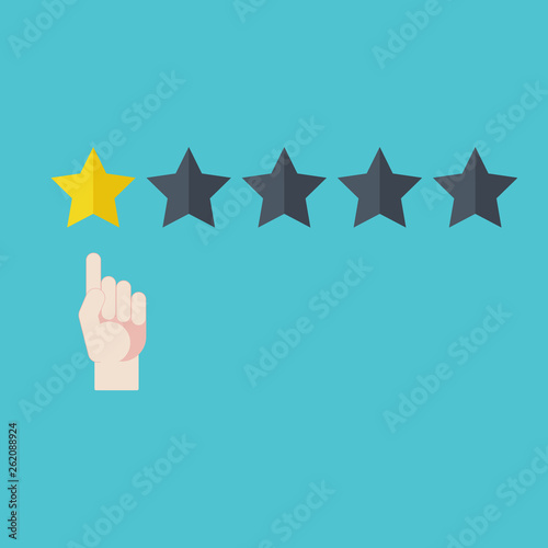 Customer reviews, rating, classification concept. Vector