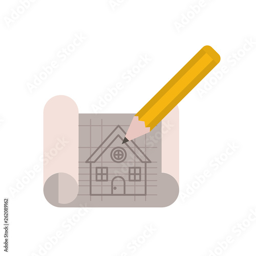 construction plan isolated icon