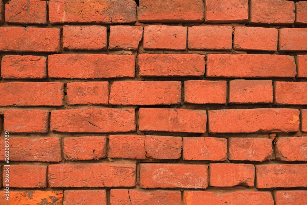 Obraz premium old red brick wall texture background