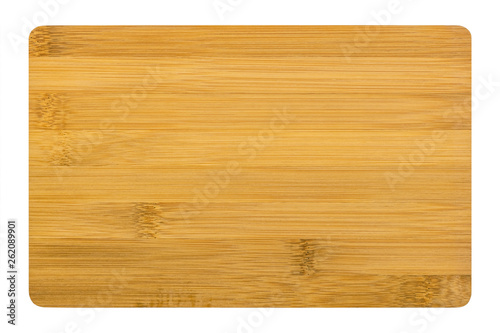 Bamboo chopping board.