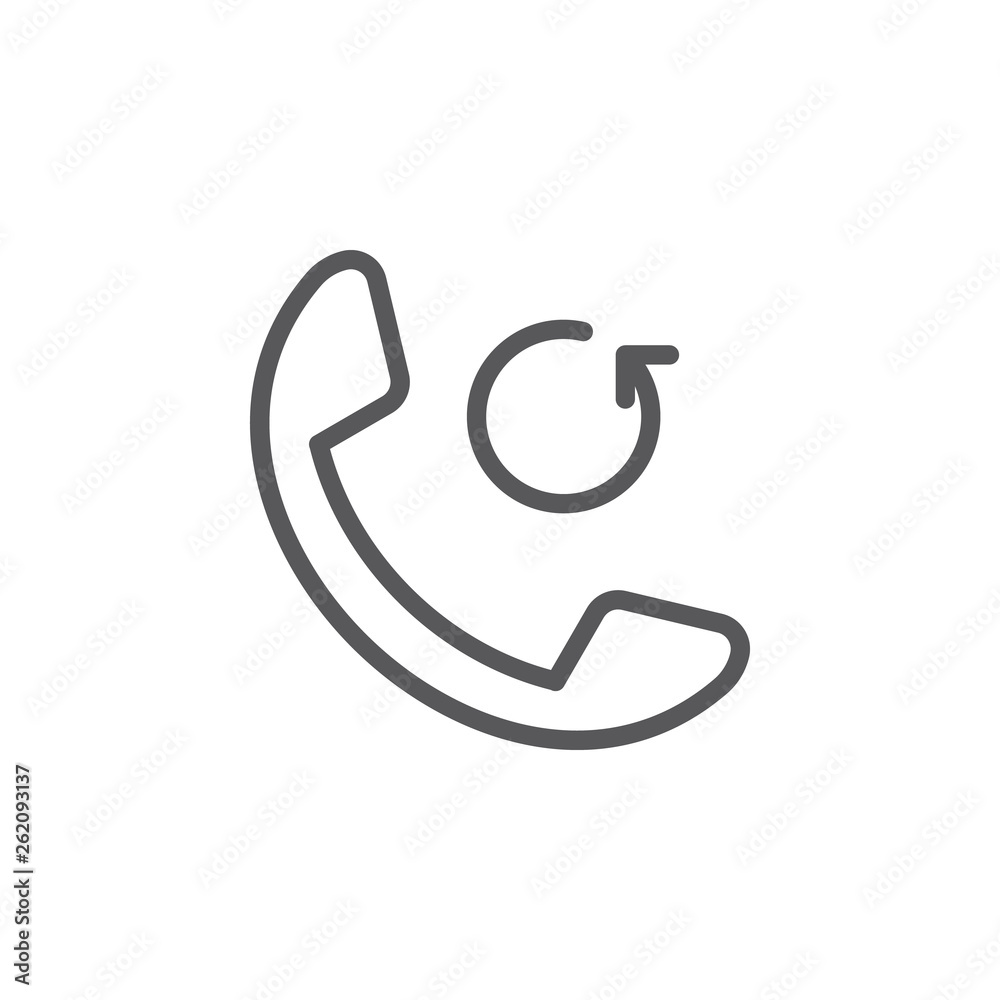 Mobile, recall vector icon. Element of phone for mobile concept and web apps illustration. Thin line icon for website design and development. Vector icon Mobile, recall vector icon. Element of phone for mobile concept and web apps illustration. Thin line icon for website design and development. Vector icon