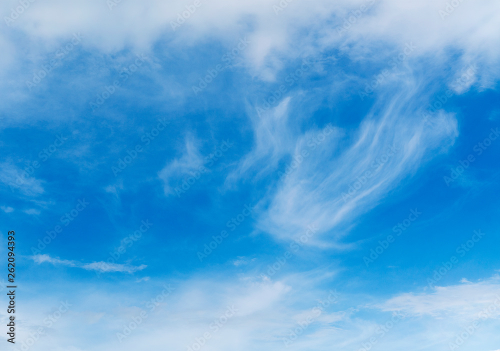 Fuffy clouds on bright blue sky background Fuffy clouds on bright blue sky background