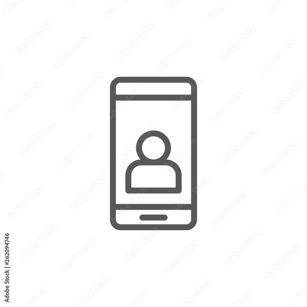 Contact, device, mobile vector icon. Element of phone for mobile concept and web apps illustration. Thin line icon for website design and development. Vector icon Contact, device, mobile vector icon. Element of phone for mobile concept and web apps illustration. Thin line icon for website design and development. Vector icon