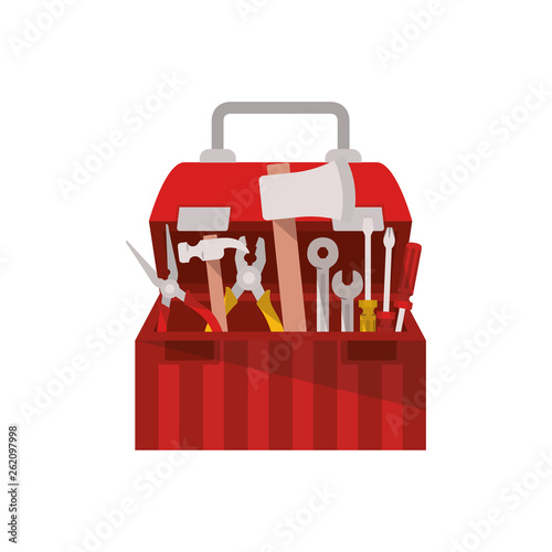 construction tool box isolated icon